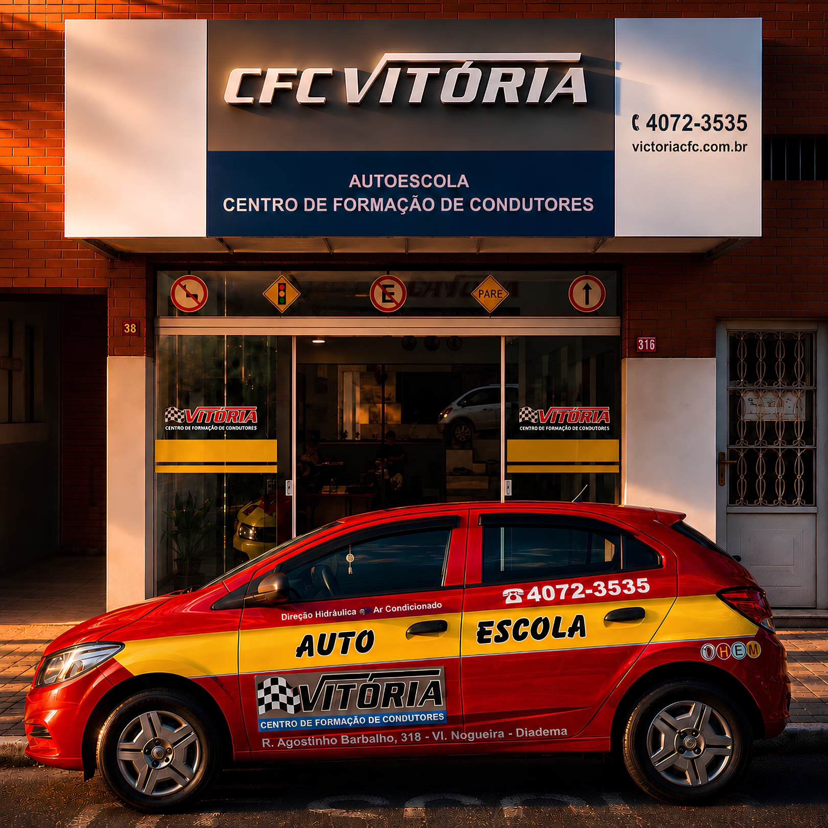 Fachada da Autoescola Vitória em Vila Nogueira, Diadema/SP